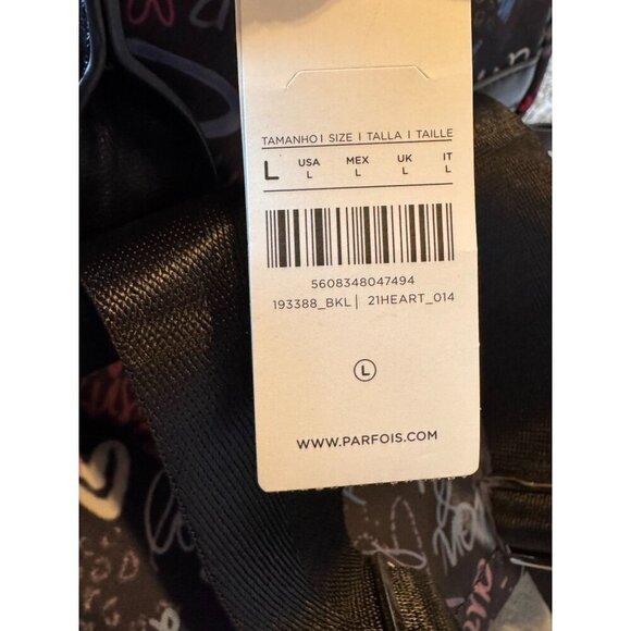 Parfois Love-Themed Graffiti Print Nylon Backpack With Adjustable Straps- NWT - Picture 13 of 14